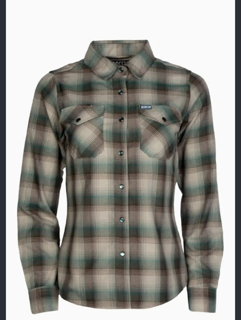 DIXXON Hollow Point Plaid Flannel Green & Beige